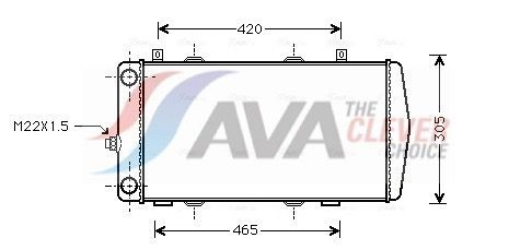 SA2004 AVA Радіатор охолодження двигуна
